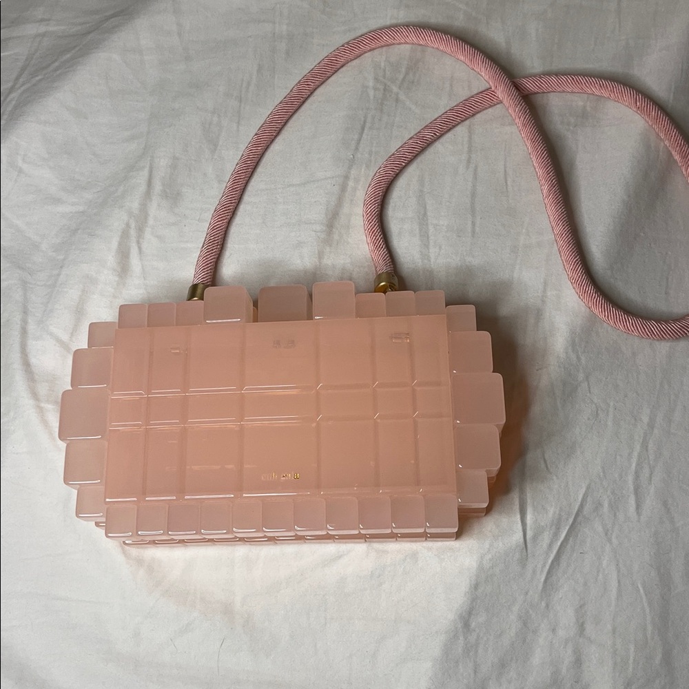 Cult Gaia Eden Acrylic Crossbody Clutch